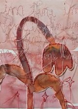 diary iv by Ayka Go contemporary artwork works on paper textile