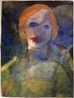 Phantasie Drei Kopfe by Emil Nolde contemporary artwork Painting