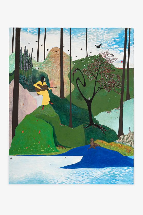 The Sacred Bird Tree by Clare Rojas contemporary artwork Painting