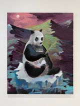 Floating Panda by Charles Hascoet contemporary artwork painting