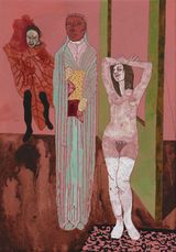 Madder Lake by Ella Walker contemporary artwork drawing painting works on paper