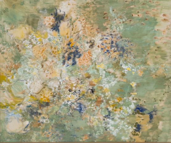 Rocks with Lichen by Ted Gahl contemporary artwork Painting