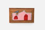 Casa na Rua 24 de Outubro Plataforma da serie Platibandas do Suburbio Ferroviario de Salvador House at 24 de Outubro Street Plataforma from the Platibandas of Salvadors Railway Suburbs series by Ze Di Cabeca contemporary artwork Painting