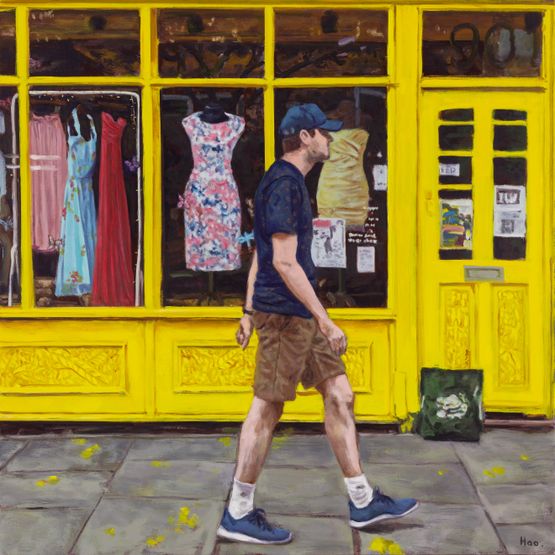 Yellow Showcase by Hao Zecheng contemporary artwork Painting
