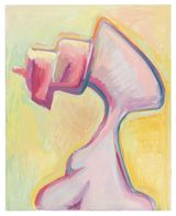 Selbst als Blute Self as a Flower by Maria Lassnig contemporary artwork painting
