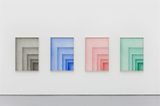 DIN-System Black  Blue  Green  Red by Ignacio Uriarte contemporary artwork drawing painting works on paper