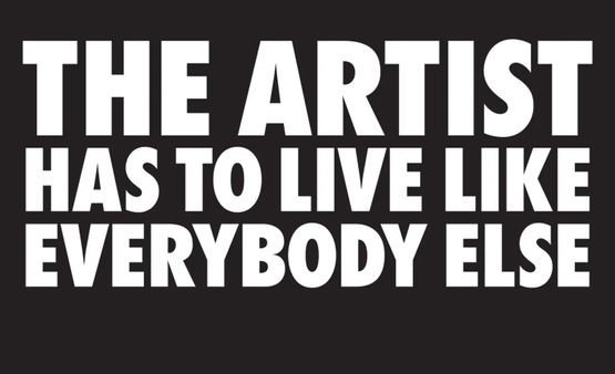 The Artist Has To Live Like Everybody Else by Billy Apple contemporary artwork Painting