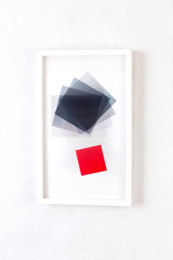 Black Squared Red Square by Babak Golkar contemporary artwork Print