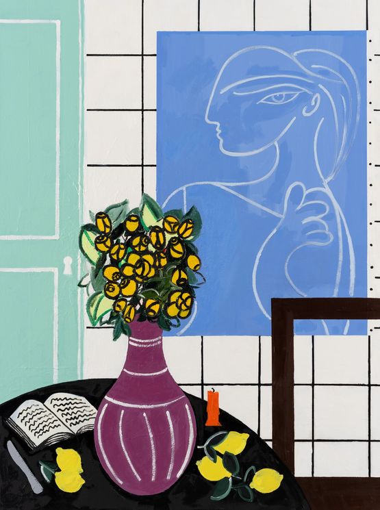 The Green Door by Farah Atassi contemporary artwork Painting
