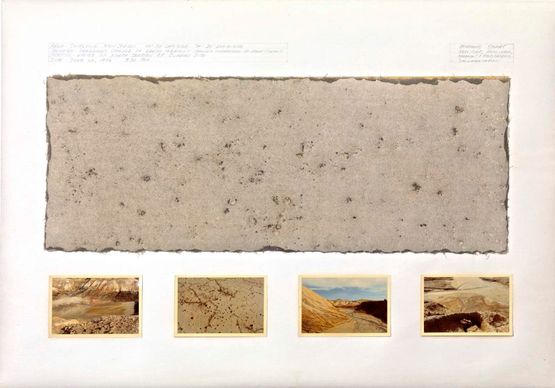 Area-Sayreville New Jersey 40-30 Latitude 74-30 Longitude Specimen Fragment Sample of Earth Showing Impression of Rock Forms Location-Views of North Section Of Quarry site Date-July 26th 1976 330 PM by Michelle Stuart contemporary artwork Painting