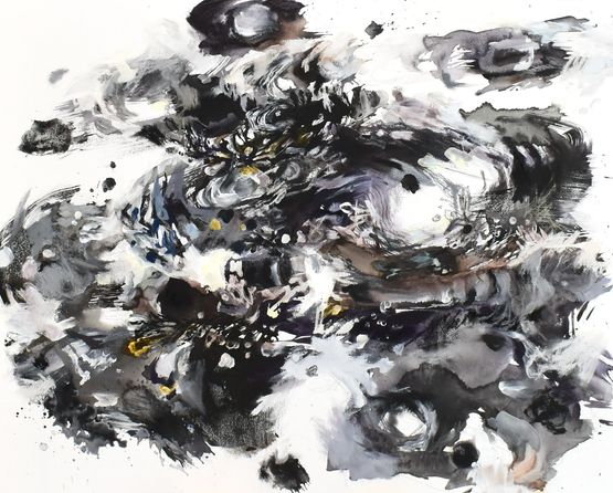 Figure-P drawing 3 by Anne Kagioka Rigoulet contemporary artwork Painting