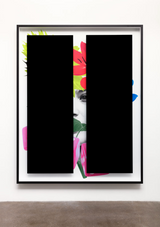 Black Bars Dejeuner No. 11 Girl with Sunflowers Lilies and Dice by Kathryn Andrews contemporary artwork mixed media