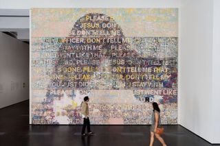 Contemporary art exhibition Mark Bradford 150 Portrait Tone at Los Angeles County Museum of Art United States