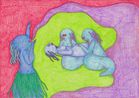 I meet her at a place we always go to a drawing journal 129 by Geraldine Lim contemporary artwork Works on Paper