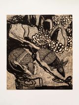 Untitled from the BlackWhite Animals series by Wanda Pimentel contemporary artwork drawing works on paper