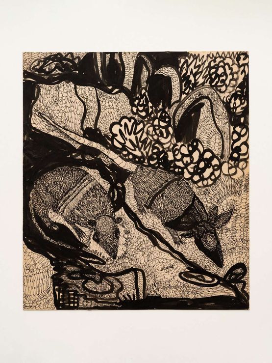 Untitled from the BlackWhite Animals series by Wanda Pimentel contemporary artwork Works on Paper