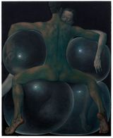 Cuddling by Yan Bingqing contemporary artwork painting