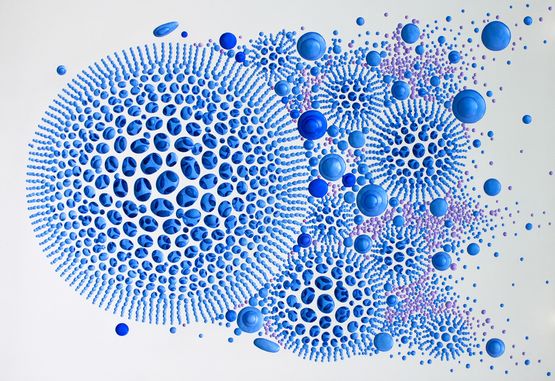 Vestige Space Blue by Kim Jaeil contemporary artwork Painting