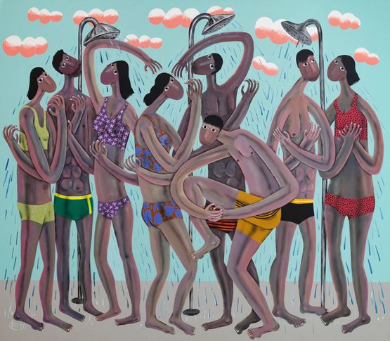 Public Shower by Kitti Narod contemporary artwork Painting
