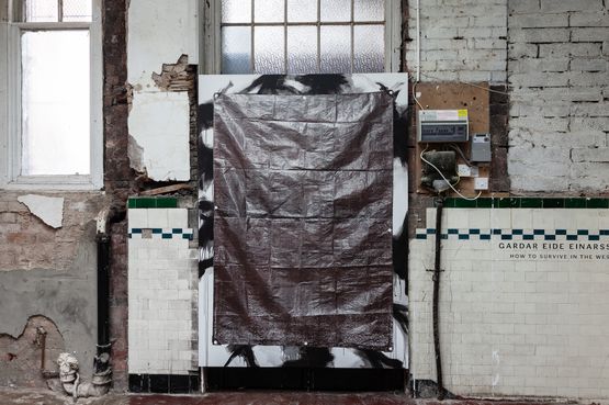 Rip-Stop Standard Duty Brown Tarp Black by Gardar Eide Einarsson contemporary artwork Mixed Media