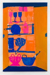 The Kitchen Pantry Orange by Florence Hutchings contemporary artwork painting