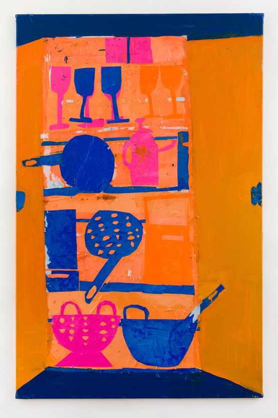 The Kitchen Pantry Orange by Florence Hutchings contemporary artwork Painting