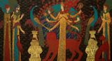 Indian Legend triptych by Timur DVatz contemporary artwork painting