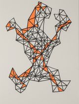 Triangles - Composition 3 by Layla Juma contemporary artwork drawing