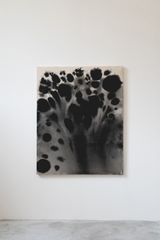 Water lilies drip painting by Leonardo Anker Vandal contemporary artwork drawing painting