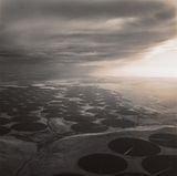 Cloud Front and Center-Pivot Irrigation Circles near the Columbia River Benton County Washington by Emmet Gowin contemporary artwork painting
