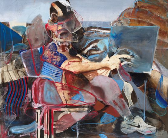 Self-Portrait en plein air by Adrian Ghenie contemporary artwork Painting