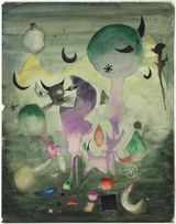 Aquarella by Antoni Tapies contemporary artwork works on paper