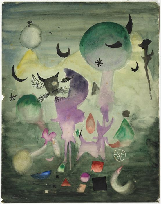 Aquarella by Antoni Tapies contemporary artwork Works on Paper