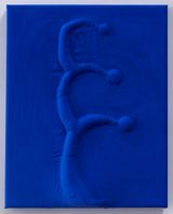 Botanical blue by Caroline Rothwell contemporary artwork painting sculpture