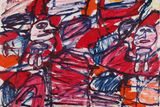 Site aleatoire avec 2 personnages  29 mars 1982 by Jean Dubuffet contemporary artwork painting