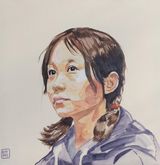 Quiet Mannerisms - Amethyst Hoodie by Richard Streitmatter-Tran contemporary artwork painting works on paper