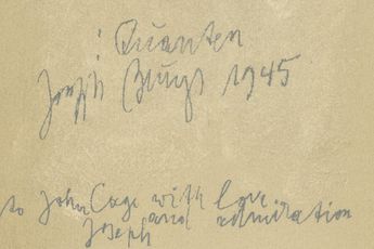 Contemporary art exhibition Joseph Beuys Estate Joseph BeuysJohn Cage Eyes that Listen Ears that See at Thaddaeus Ropac Salzburg Villa Kast Austria