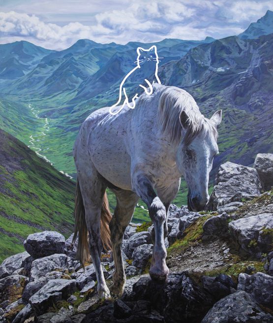 Small steps move mountains by Abdul Abdullah contemporary artwork Painting