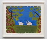 Swans by Marian Spore Bush contemporary artwork painting