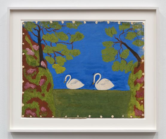 Swans by Marian Spore Bush contemporary artwork Painting