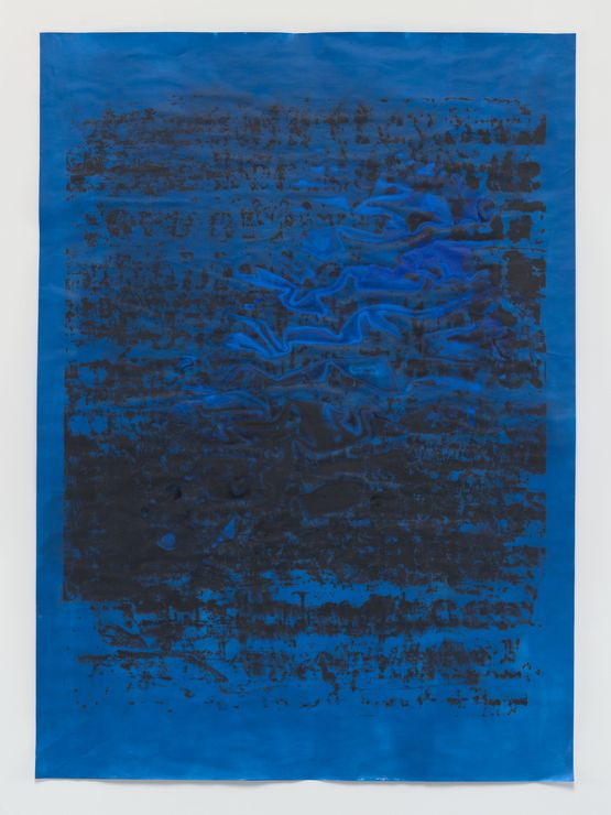 Blue for JB 10 by Glenn Ligon contemporary artwork Painting