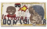 African Barber Shop Sign by Rose Wylie contemporary artwork Painting