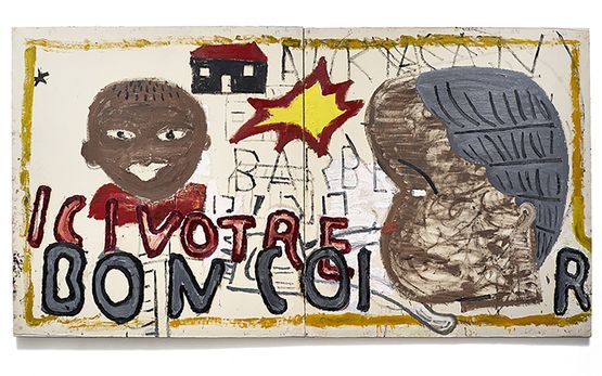 African Barber Shop Sign by Rose Wylie contemporary artwork Painting