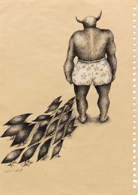Ghools by Roshanak Aminelahi contemporary artwork Drawing