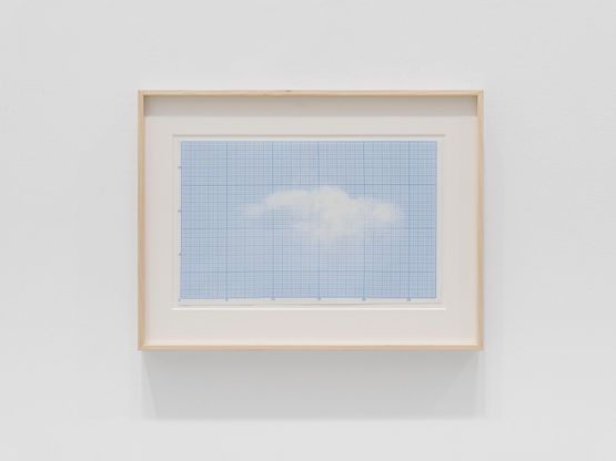 Sometimes the sky is blue like milimeter paper clouds with milimeter precision  milimetrically deformed clouds by Miklos Onucsan contemporary artwork Painting