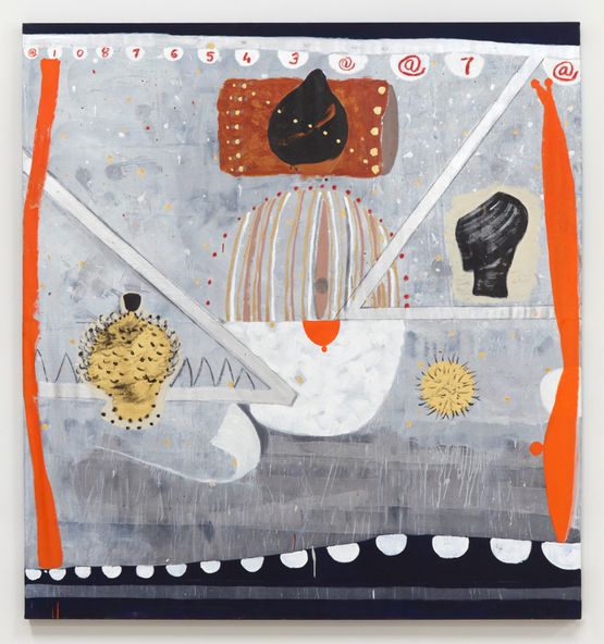 Traveler in the Cosmos 3 by Ouattara Watts contemporary artwork Painting