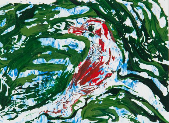Oiseau laisse pour trace n104 22 by Clement Denis contemporary artwork Works on Paper