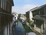 A Canal Town South of the Yangtze 3 by Mi Qiaoming contemporary artwork painting