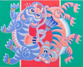 A-UN Tiger col.4 35 by Kohei Kyomori contemporary artwork Painting