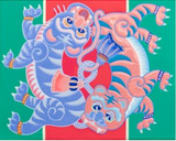 A-UN Tiger col.4 35 by Kohei Kyomori contemporary artwork mixed media painting